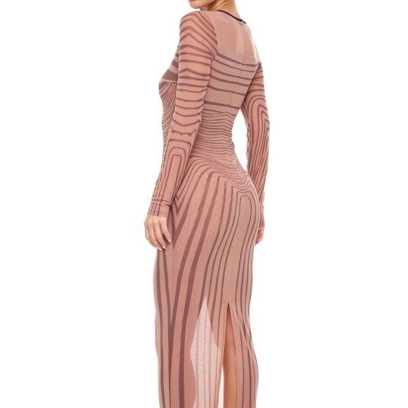 NWT Bush Long Sleeve Mesh Dress - Picture 2 of 7